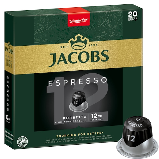 Jacobs 20 Kapseln Espresso 12 Ristretto