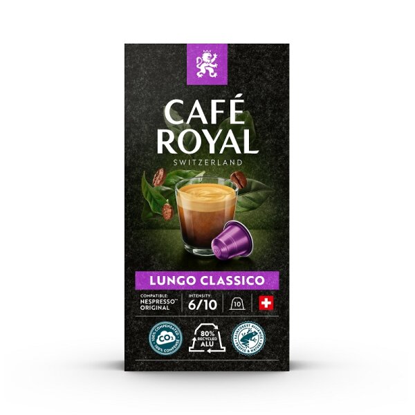 Caf&eacute; Royal Lungo Classico 10 Kapseln Alu 1 Pack
