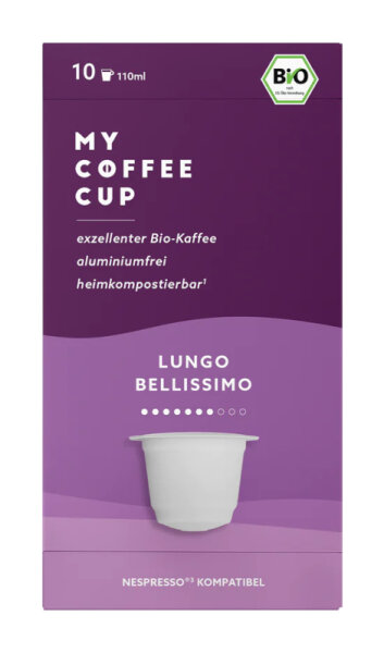 My Coffee Cup Lungo Belissimo Bio 10 Kapseln