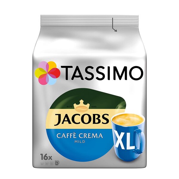 Tassimo Jacobs Caff&egrave; Crema Mild XL 16 Portionen