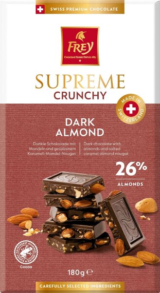 Frey Supreme Crunchy Dark Almond 180g