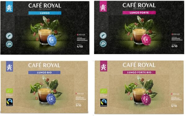 Caf&eacute; Royal Lungo Variety Pack - 200 Kapseln kompatibel mit Nespresso* Business Solutions* - Lungo/Lungo Forte/Lungo Bio/Lungo Forte Bio