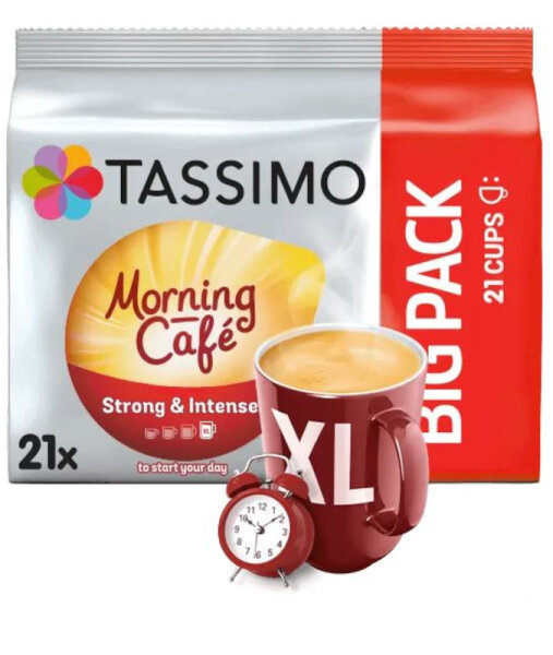 Tassimo Jacobs Morning Caf&eacute; Strong&amp;Intense 21 Portionen
