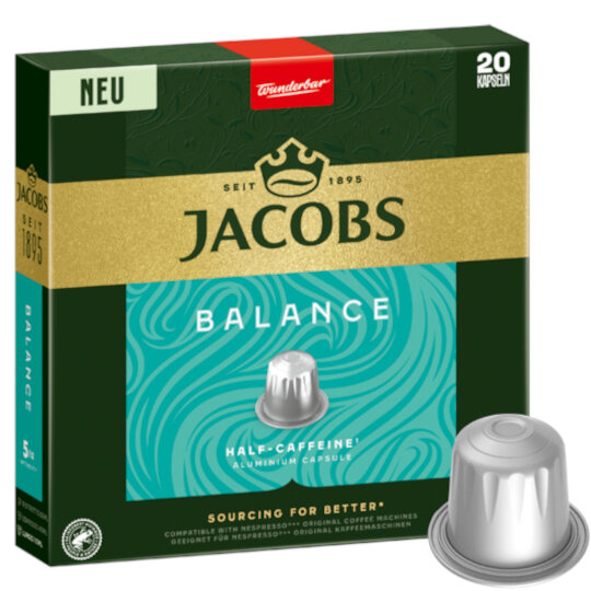 Jacobs 20 Kapseln Balance Half-Caffeine