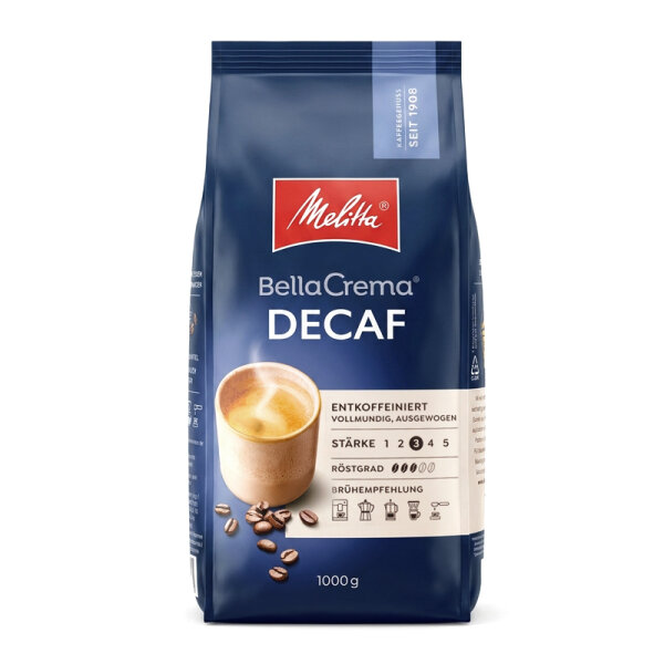 Melitta Bella Crema Decaffeinato Ganze Bohne 1 Kg